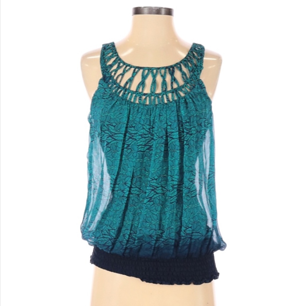 (NEW) AKIKO - TURQUOISE SILK TOP